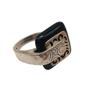Silpada Black and Silver Ring
